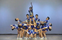 主流健美操队展示不同队形编制时间